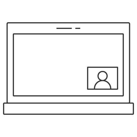 An illustration of a video conference